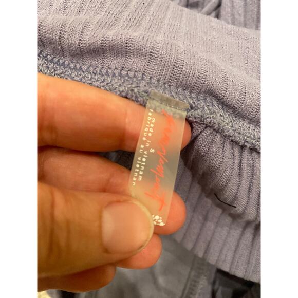 Free People Movement Can’t Handle This Rib Shorts Lace Up Lilac Size small - Picture 3 of 4